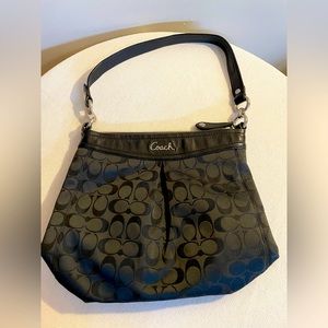 Vintage Coach canvas black signature bag